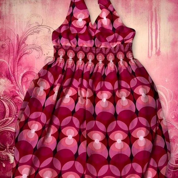 emily west Dresses & Skirts - Emily West Pink and Purple Geometric Dress